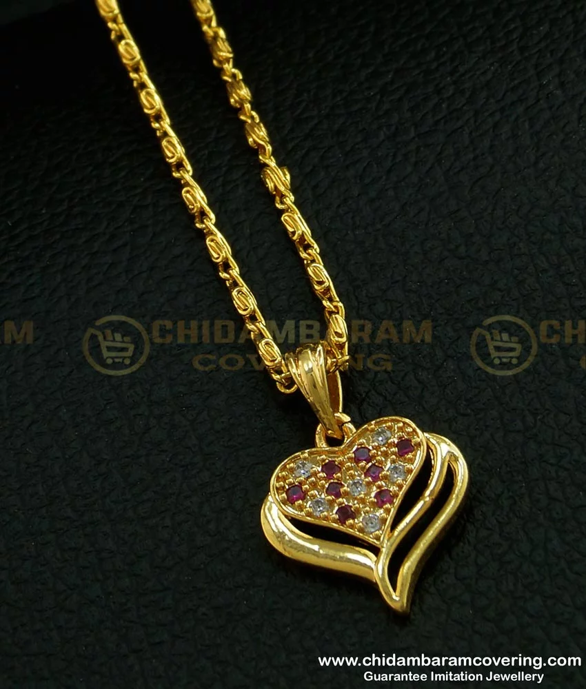 Heart dollar design in on sale gold